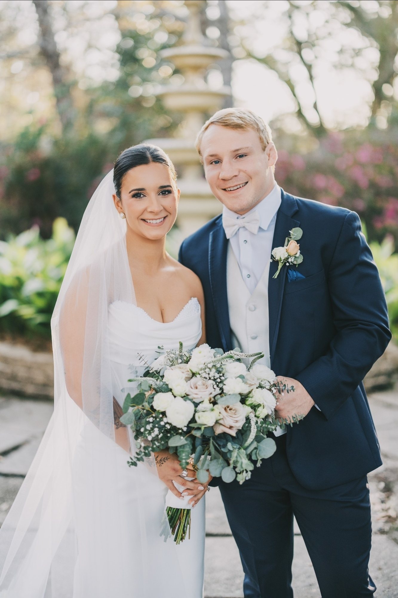 Madison and her husband on their wedding day